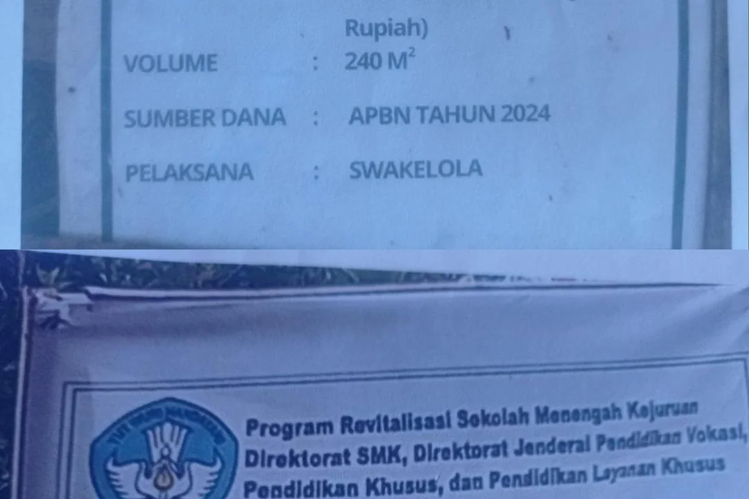 Proyek Di SMKN 6 Bitung Di Duga Bermasalah, Kejari Bitung Di Minta Periksa Kepala SMKN 6 Bitung